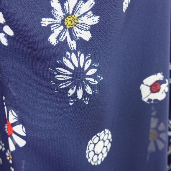 Jason Wu For Target Navy with White Florals Chiffon Sleeveless Dress Size Large - Picture 9 of 15